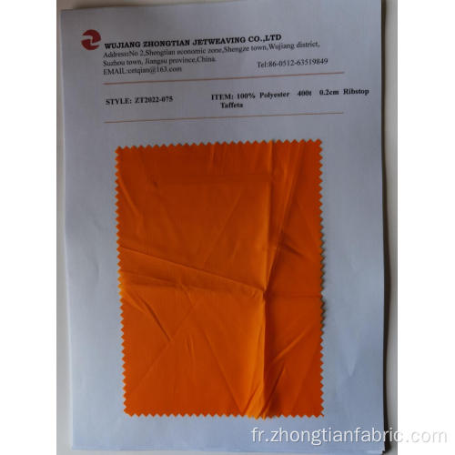 Taffetas de cibsta de 100% de polyester 400T 0.2cm
